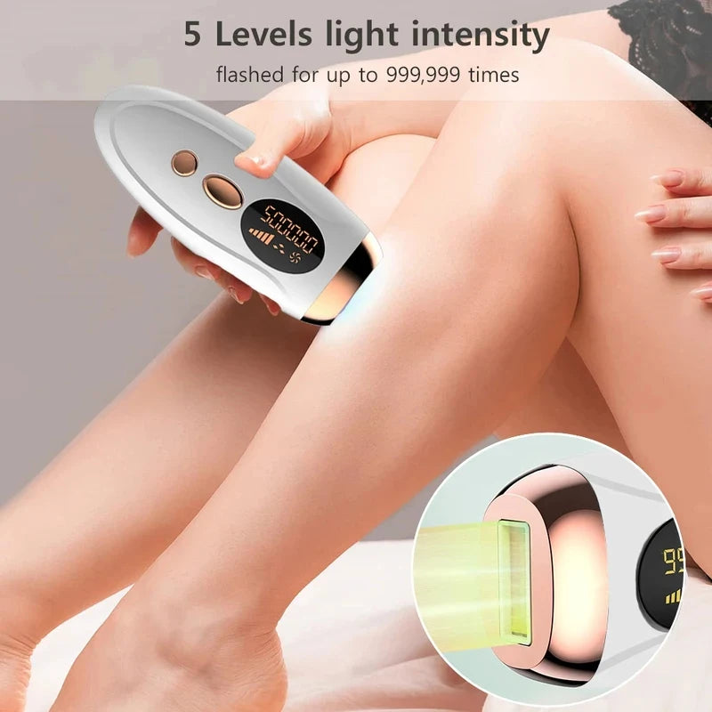 990000 Flashes IPL Laser Epilator, Painless Permanent Hair Removal Device, Facial Body Bikini Shaver for Women