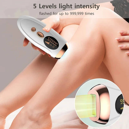 990000 Flashes IPL Laser Epilator, Painless Permanent Hair Removal Device, Facial Body Bikini Shaver for Women