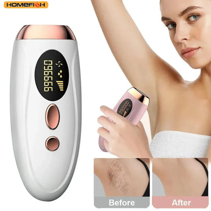 990000 Flashes IPL Laser Epilator, Painless Permanent Hair Removal Device, Facial Body Bikini Shaver for Women