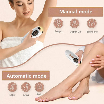 990000 Flashes IPL Laser Epilator, Painless Permanent Hair Removal Device, Facial Body Bikini Shaver for Women